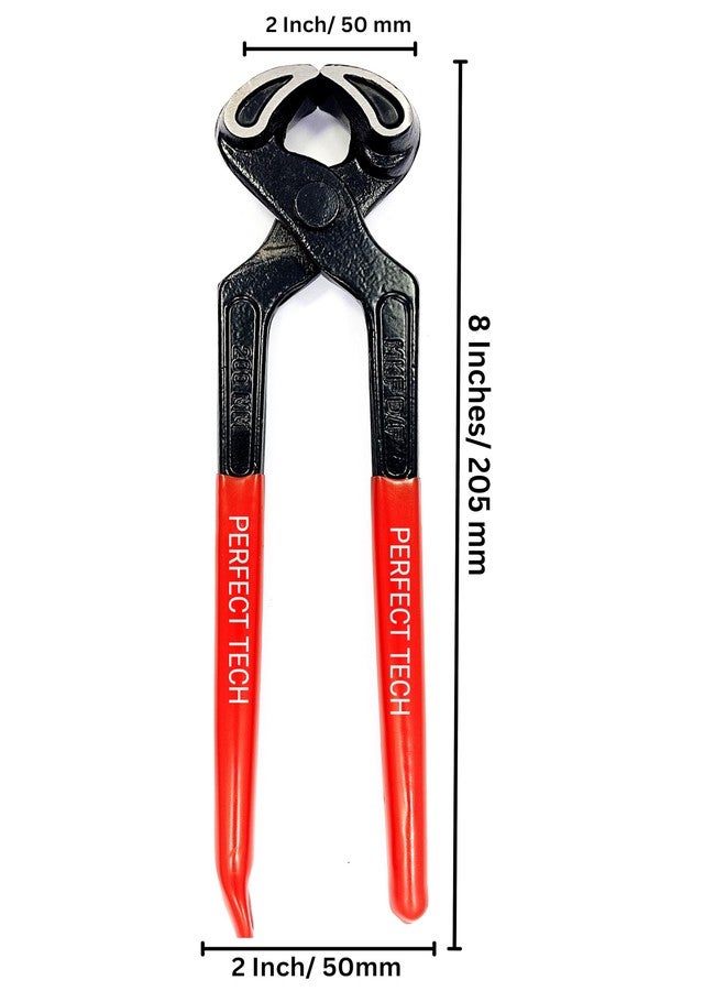 PERFECT TECH 8 Inch Drop Forged Cobler Pincer | Steel Pincer/Nail Puller/Nail Cutter | Pincers Tools Pliers | Pincer For Woodworking And General Works | Tools Kit | 2 in-1 Multi Purpose | Heavy Duty - Image 2